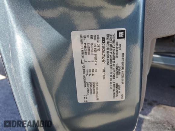 ✅ 2009 Chevrolet Silverado 1500 Work Truck • VIN: 1GCEC19C59Z155491 • Lot: 81973825. Wystawiony na Copart z przebiegiem 176 198 mil. Bezpłatny archiwum sprzedaży aukcyjnych z USA i szczegółowy raport historii pojazdu na DreamBid. Zdjęcie 12.