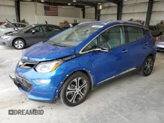 2018 Chevrolet Bolt EV Premier z VIN 1G1FX6S07J4111802, wystawiony jako Copart lot #71088245 z przebiegiem 59 779 mil mil oraz Szkoda całkowita • Salvage title. Historia ofert i sprzedaży dostępna na DreamBid. Obrazek 1.