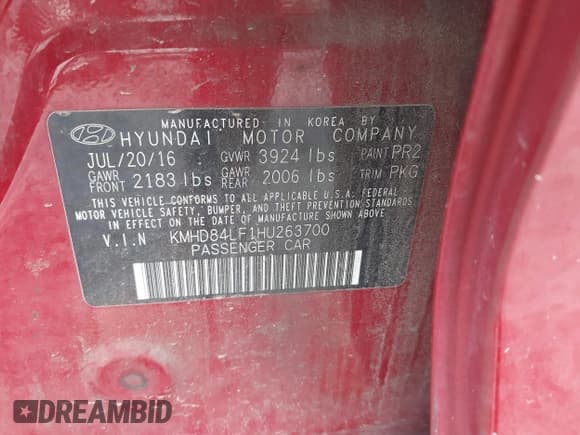 ✅ 2017 Hyundai Elantra SE • VIN: KMHD84LF1HU263700 • Lot: 42960087. Wystawiony na IAAI z przebiegiem 230 748 mil. Bezpłatny archiwum sprzedaży aukcyjnych z USA i szczegółowy raport historii pojazdu na DreamBid. Zdjęcie 9.