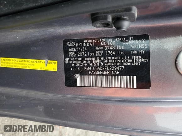 ✅ 2015 Hyundai Veloster • VIN: KMHTC6AD2FU229477 • Lot: 80378784. Wystawiony na Copart z przebiegiem 82 690 mil. Bezpłatny archiwum sprzedaży aukcyjnych z USA i szczegółowy raport historii pojazdu na DreamBid. Zdjęcie 12.