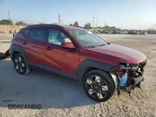 2024 Hyundai Kona SEL with VIN KM8HC3AB9RU039408, listed as a Copart auction lot 87157104 with 19,000 mi miles and Salvage title. Bid and sale history available at DreamBid. Image 4.