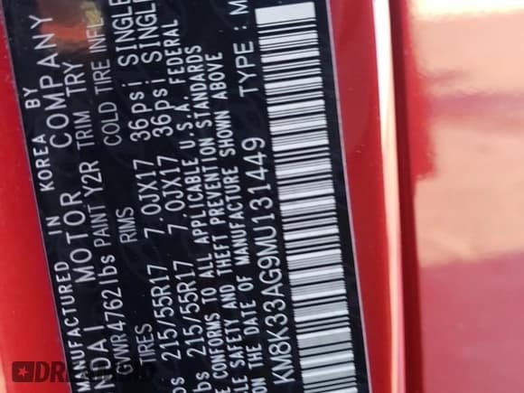 ✅ 2021 Hyundai Kona Limited • VIN: KM8K33AG9MU131449 • Лот: 41390474. Опубликован ранее на Copart с пробегом 33 518 миль. Бесплатный доступ к архиву аукционных продаж из США и подробный отчёт об истории автомобиля на DreamBid. Изображение 15.