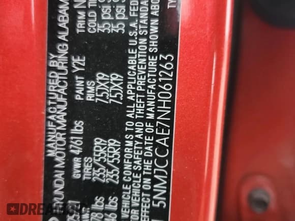 ✅ 2022 Hyundai Tucson SEL • VIN: 5NMJCCAE7NH061263 • Lot: 77707554. Wystawiony na Copart z przebiegiem 23 085 mil. Bezpłatny archiwum sprzedaży aukcyjnych z USA i szczegółowy raport historii pojazdu na DreamBid. Zdjęcie 13.