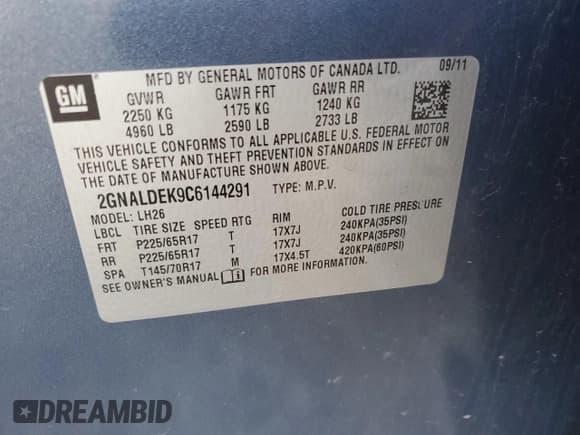 ✅ 2012 Chevrolet Equinox 1LT • VIN: 2GNALDEK9C6144291 • Лот: 73813824. Опубликован ранее на Copart с пробегом 162 954 миль. Бесплатный доступ к архиву аукционных продаж из США и подробный отчёт об истории автомобиля на DreamBid. Изображение 12.