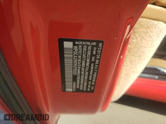 ✅ 2009 Porsche Boxster • VIN: WP0CA29819U710321 • Lot: 85268495. Wystawiony na Copart z przebiegiem 94 812 mil. Bezpłatny archiwum sprzedaży aukcyjnych z USA i szczegółowy raport historii pojazdu na DreamBid. Zdjęcie 12.