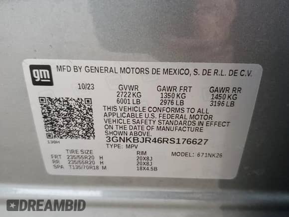 2024 Chevrolet Blazer LT z VIN 3GNKBJR46RS176627, wystawiony jako Copart lot #85931884 z przebiegiem 12 363 mil mil oraz Szkoda całkowita • Salvage title. Historia ofert i sprzedaży dostępna na DreamBid. Obrazek 15.