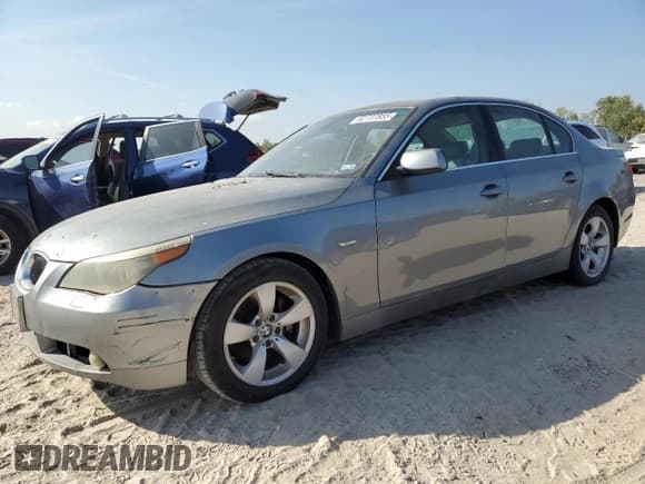 ✅ 2007 BMW 5 Series 530i • VIN: WBANE73527CM52612 • Lot: 82737855. Listed on Copart with 143,330 mi. Free auction sales archive from the USA and detailed vehicle history report at DreamBid. Image 1.