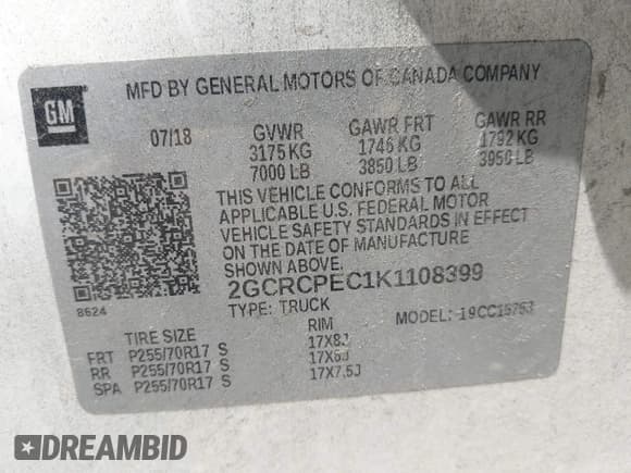 ✅ 2019 Chevrolet Silverado 1500 LT • VIN: 2GCRCPEC1K1108399 • Lot: 42600366. Wystawiony na IAAI z przebiegiem 81 617 mil. Bezpłatny archiwum sprzedaży aukcyjnych z USA i szczegółowy raport historii pojazdu na DreamBid. Zdjęcie 9.