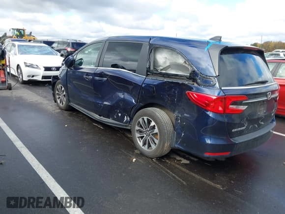 ✅ 2024 Honda Odyssey EX-L • VIN: 5FNRL6H63RB018582 • Lot: 43593952. Wystawiony na IAAI z przebiegiem 55 184 mil. Bezpłatny archiwum sprzedaży aukcyjnych z USA i szczegółowy raport historii pojazdu na DreamBid. Zdjęcie 3.