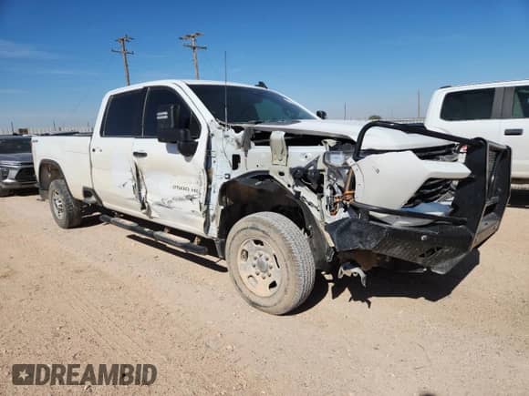 2024 Chevrolet Silverado 2500HD Work Truck with VIN 1GC4YLE75RF256145, listed as a Copart auction lot 85880485 with 56,416 mi miles and Salvage title. Bid and sale history available at DreamBid. Image 4.