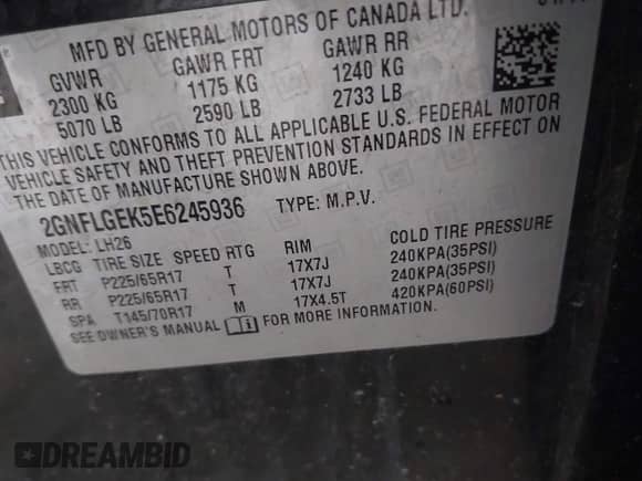 2014 Chevrolet Equinox LT z VIN 2GNFLGEK5E6245936, wystawiony jako IAAI lot #43403096 z przebiegiem 102 151 mil mil oraz . Historia ofert i sprzedaży dostępna na DreamBid. Obrazek 9.