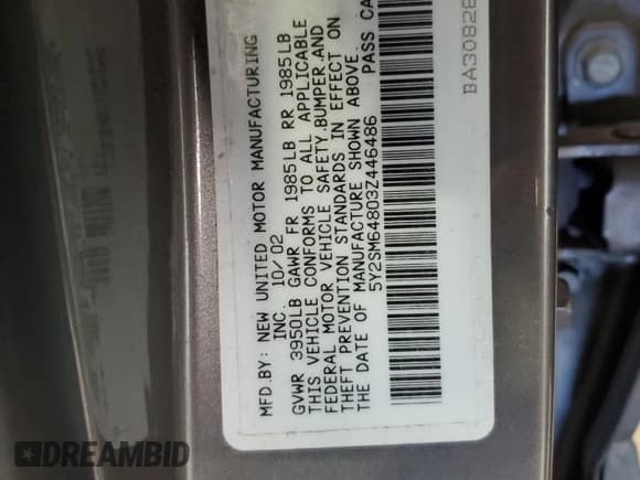 ✅ 2003 Pontiac Vibe • VIN: 5Y2SM64803Z446486 • Lot: 54440445. Wystawiony na Copart z przebiegiem 164 254 mil. Bezpłatny archiwum sprzedaży aukcyjnych z USA i szczegółowy raport historii pojazdu na DreamBid. Zdjęcie 13.