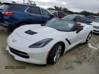 2014 Chevrolet Corvette Z51 3LT z VIN 1G1YL3D79E5129327, wystawiony jako Copart lot #74474564 z przebiegiem 23 923 mil mil oraz Nie do naprawy • Non repairable. Historia ofert i sprzedaży dostępna na DreamBid. Obrazek 1.