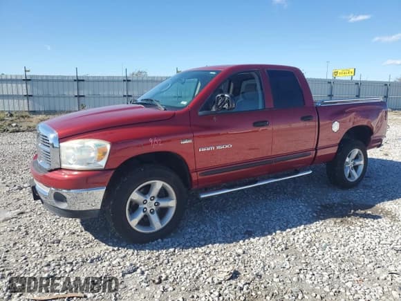 ✅ 2007 Dodge 1500 SLT • VIN: 1D7HU18277S133989 • Лот: 87406465. Опубликован ранее на Copart с пробегом Не указан. Бесплатный доступ к архиву аукционных продаж из США и подробный отчёт об истории автомобиля на DreamBid. Изображение 1.