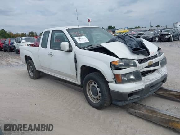 2012 Chevrolet Colorado Work Truck with VIN 1GCESBF99C8161891, listed as a IAAI auction lot 43005636 with 144,193 mi miles and . Bid and sale history available at DreamBid. Image 1.