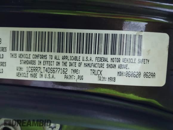 ✅ 2013 Ram 1500 Outdoorsman • VIN: 1C6RR7LT4DS677162 • Lot: 41652523. Listed on IAAI with 151,958 mi. Free auction sales archive from the USA and detailed vehicle history report at DreamBid. Image 9.