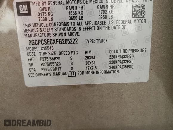 ✅ 2015 Chevrolet Silverado 1500 LTZ • VIN: 3GCPCSECXFG205222 • Лот: 73750184. Опубликован ранее на Copart с пробегом 146 636 миль. Бесплатный доступ к архиву аукционных продаж из США и подробный отчёт об истории автомобиля на DreamBid. Изображение 13.