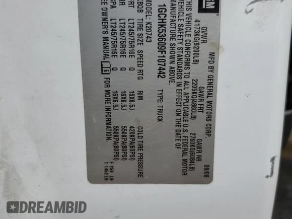 ✅ 2009 Chevrolet Silverado 2500HD LT • VIN: 1GCHK53609F107442 • Лот: 49002674. Опубликован ранее на Copart с пробегом 318 373 миль. Бесплатный доступ к архиву аукционных продаж из США и подробный отчёт об истории автомобиля на DreamBid. Изображение 12.