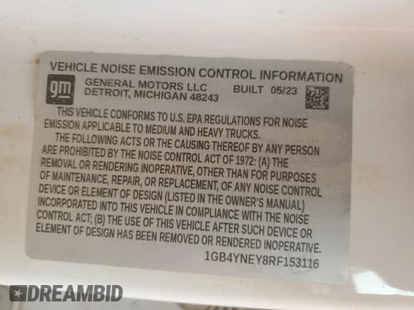 ✅ 2024 Chevrolet Silverado 2500HD • VIN: 1GB4YNEY8RF153116 • Лот: 44559365. Опубликован ранее на Copart с пробегом Не указан. Бесплатный доступ к архиву аукционных продаж из США и подробный отчёт об истории автомобиля на DreamBid. Изображение 12.