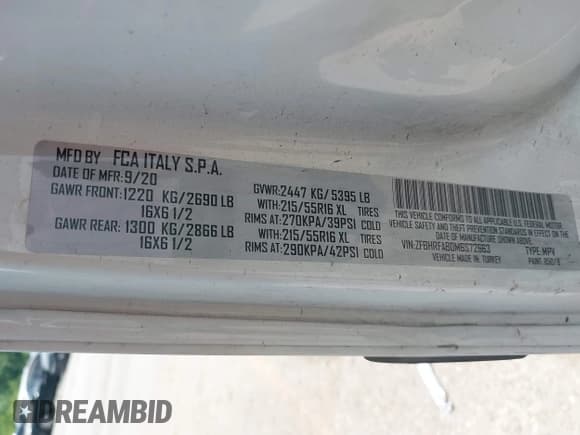 ✅ 2021 Ram ProMaster City Cargo Tradesman • VIN: ZFBHRFAB0M6S72663 • Лот: 42240265. Опубликован ранее на IAAI с пробегом 24 739 миль. Бесплатный доступ к архиву аукционных продаж из США и подробный отчёт об истории автомобиля на DreamBid. Изображение 9.