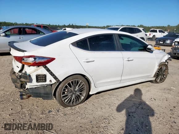 ✅ 2018 Hyundai Elantra Sport • VIN: KMHD04LB3JU524545 • Lot: 90635665. Listed on Copart with 105,384 mi. Free auction sales archive from the USA and detailed vehicle history report at DreamBid. Image 3.