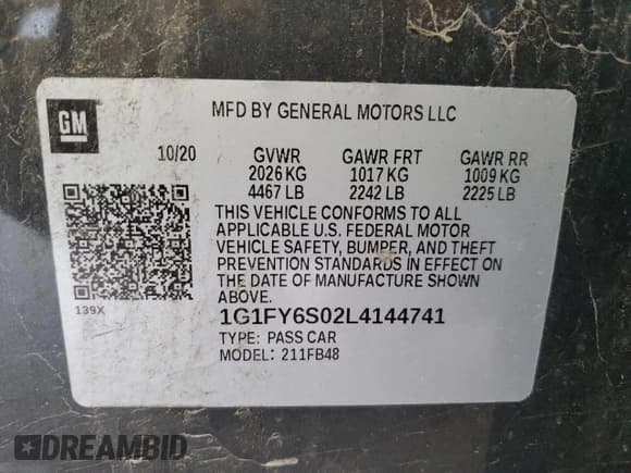 ✅ 2020 Chevrolet Bolt EV LT • VIN: 1G1FY6S02L4144741 • Lot: 54190435. Wystawiony na Copart z przebiegiem 62 560 mil. Bezpłatny archiwum sprzedaży aukcyjnych z USA i szczegółowy raport historii pojazdu na DreamBid. Zdjęcie 13.