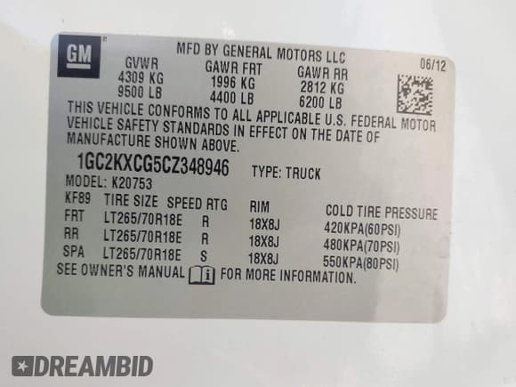 ✅ 2012 Chevrolet Silverado 2500HD LT • VIN: 1GC2KXCG5CZ348946 • Lot: 41930704. Wystawiony na IAAI z przebiegiem 213 663 mil. Bezpłatny archiwum sprzedaży aukcyjnych z USA i szczegółowy raport historii pojazdu na DreamBid. Zdjęcie 9.