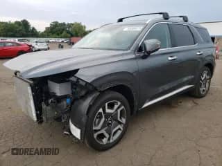 2023 Hyundai Palisade SEL with VIN KM8R4DGE3PU527906, listed as a Copart auction lot 68300875 with 24,753 mi miles and Salvage title. Bid and sale history available at DreamBid. Image 1.