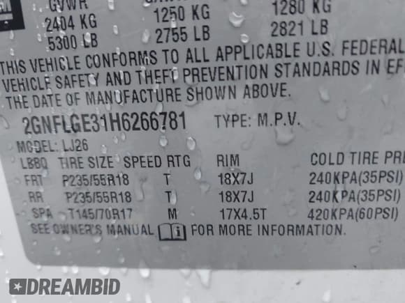 ✅ 2017 Chevrolet Equinox Premier • VIN: 2GNFLGE31H6266781 • Лот: 43641287. Опубликован ранее на IAAI с пробегом 144 653 миль. Бесплатный доступ к архиву аукционных продаж из США и подробный отчёт об истории автомобиля на DreamBid. Изображение 9.