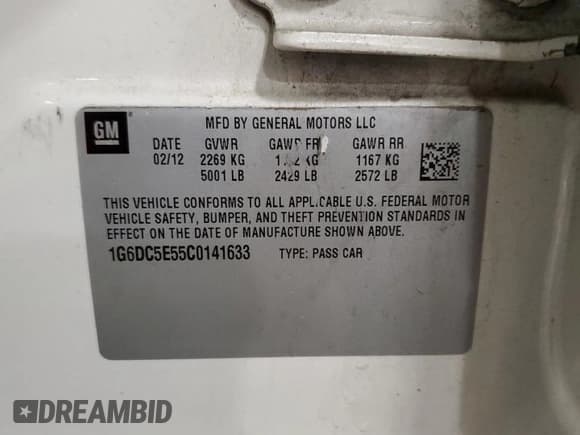 ✅ 2012 Cadillac CTS • VIN: 1G6DC5E55C0141633 • Лот: 93919405. Опубликован ранее на Copart с пробегом 83 471 миль. Бесплатный доступ к архиву аукционных продаж из США и подробный отчёт об истории автомобиля на DreamBid. Изображение 12.