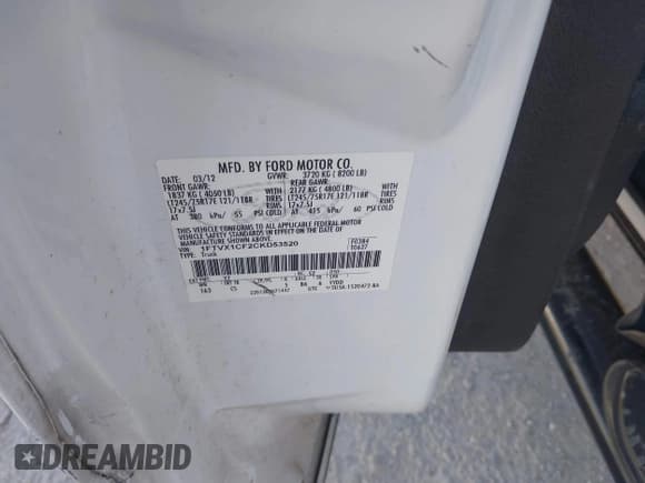 ✅ 2012 Ford F-150 XL • VIN: 1FTVX1CF2CKD53520 • Lot: 43579779. Wystawiony na IAAI z przebiegiem 251 153 mil. Bezpłatny archiwum sprzedaży aukcyjnych z USA i szczegółowy raport historii pojazdu na DreamBid. Zdjęcie 9.