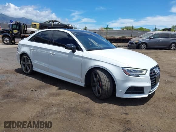 ✅ 2020 Audi S3 S line Premium • VIN: WAUB1GFF7LA017660 • Lot: 42618231. Listed on IAAI with 47,581 mi. Free auction sales archive from the USA and detailed vehicle history report at DreamBid. Image 1.