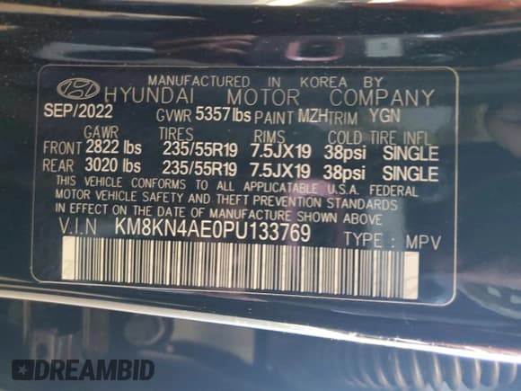 ✅ 2023 Hyundai Ioniq 5 SEL • VIN: KM8KN4AE0PU133769 • Lot: 90004695. Listed on Copart with 37,770 mi. Free auction sales archive from the USA and detailed vehicle history report at DreamBid. Image 14.