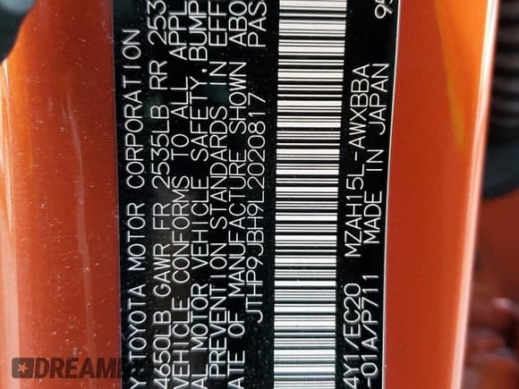 ✅ 2020 Lexus UX 250h • VIN: JTHP9JBH9L2020817 • Lot: 37343773. Listed on Copart with 36,702 mi. Free auction sales archive from the USA and detailed vehicle history report at DreamBid. Image 12.