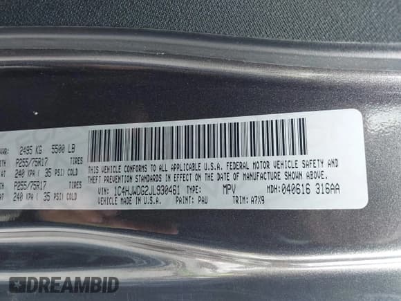 ✅ 2018 Jeep Wrangler Unlimited Sport S • VIN: 1C4HJWDG2JL930461 • Lot: 42042644. Listed on IAAI with 136,530 mi. Free auction sales archive from the USA and detailed vehicle history report at DreamBid. Image 9.