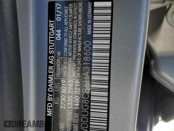 ✅ 2017 Mercedes-Benz S 550 • VIN: WDDUG8CB6HA318600 • Lot: 80902895. Listed on Copart with 74,581 mi. Free auction sales archive from the USA and detailed vehicle history report at DreamBid. Image 13.