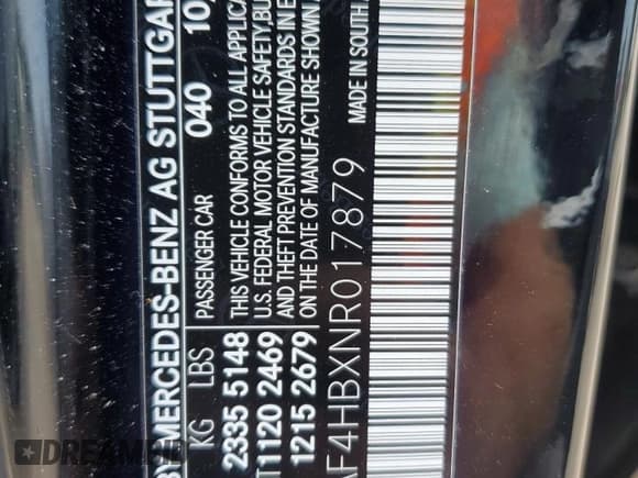 ✅ 2022 Mercedes-Benz C 300 • VIN: W1KAF4HBXNR017879 • Lot: 56323764. Listed on Copart with 30,767 mi. Free auction sales archive from the USA and detailed vehicle history report at DreamBid. Image 13.