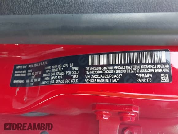 ✅ 2018 Jeep Renegade Latitude • VIN: ZACCJABB2JPJ34337 • Лот: 43194560. Опубликован ранее на IAAI с пробегом 147 422 миль. Бесплатный доступ к архиву аукционных продаж из США и подробный отчёт об истории автомобиля на DreamBid. Изображение 9.