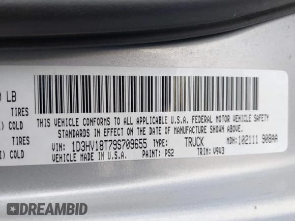 ✅ 2009 Dodge 1500 SLT • VIN: 1D3HV18T79S709655 • Lot: 41912247. Wystawiony na IAAI z przebiegiem 206 384 mil. Bezpłatny archiwum sprzedaży aukcyjnych z USA i szczegółowy raport historii pojazdu na DreamBid. Zdjęcie 9.