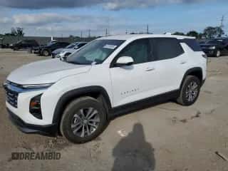2025 Chevrolet Equinox FWD LT с VIN 3GNAXHEG0SL129972, выставлен на аукционе Copart как лот 83195904 с пробегом 1 494 миль миль и Списание • Salvage title. История ставок и продаж доступна на DreamBid. Изображение 1.
