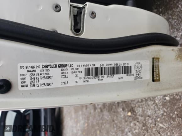 ✅ 2013 Dodge Journey SXT • VIN: 3C4PDCCG4DT637785 • Lot: 85949265. Wystawiony na Copart z przebiegiem 92 031 mil. Bezpłatny archiwum sprzedaży aukcyjnych z USA i szczegółowy raport historii pojazdu na DreamBid. Zdjęcie 13.