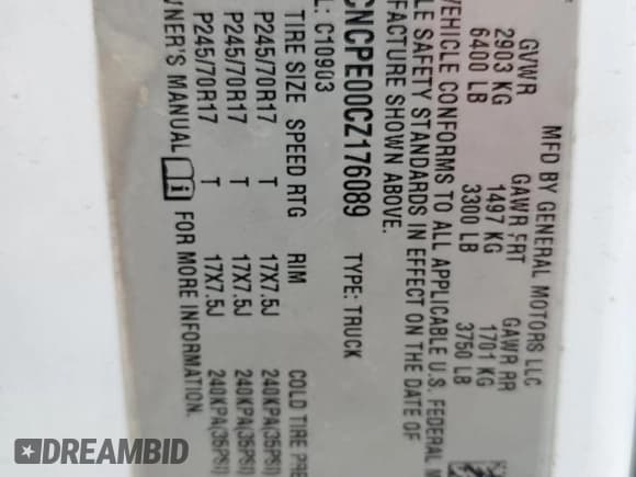 ✅ 2012 Chevrolet Silverado 1500 Work Truck • VIN: 1GCNCPE00CZ176089 • Lot: 59843765. Listed on Copart with 202,195 mi. Free auction sales archive from the USA and detailed vehicle history report at DreamBid. Image 12.