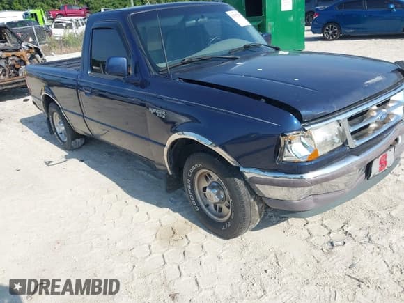 ✅ 1995 Ford Ranger Splash • VIN: 1FTCR10A8STA53032 • Lot: 42557295. Listed on IAAI with 143,231 mi. Free auction sales archive from the USA and detailed vehicle history report at DreamBid. Image 1.