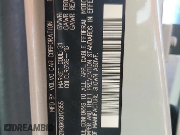 ✅ 2019 Volvo S60 Momentum • VIN: 7JRA22TK6KG017355 • Лот: 69855375. Опубликован ранее на Copart с пробегом 79 628 миль. Бесплатный доступ к архиву аукционных продаж из США и подробный отчёт об истории автомобиля на DreamBid. Изображение 12.