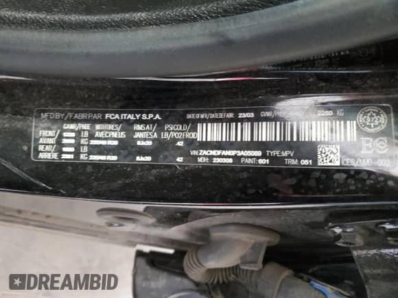 2023 Dodge Hornet GT z VIN ZACNDFAN0P3A05069, wystawiony jako Copart lot #58396485 z przebiegiem 53 757 mil mil oraz Szkoda całkowita • Salvage title. Historia ofert i sprzedaży dostępna na DreamBid. Obrazek 13.