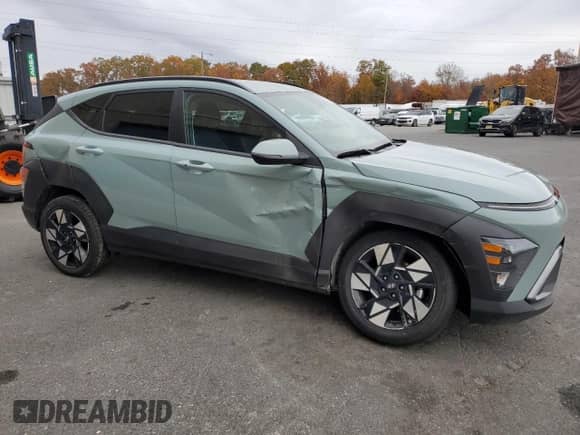 2025 Hyundai Kona SEL with VIN KM8HBCAB2SU220410, listed as a Copart auction lot 91117135 with 20,251 mi miles and Non repairable. Bid and sale history available at DreamBid. Image 4.