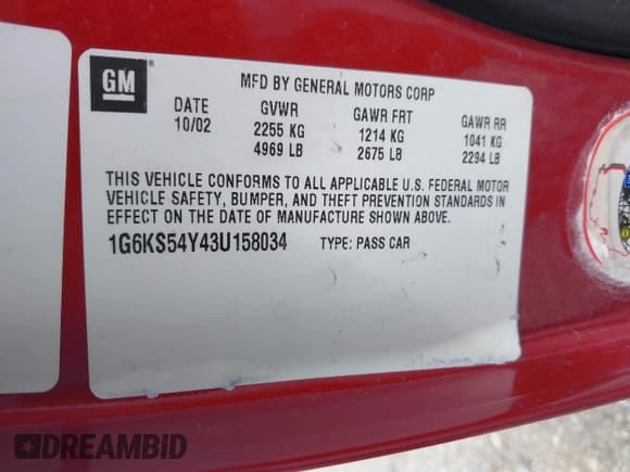 ✅ 2003 Cadillac Seville Luxury SLS • VIN: 1G6KS54Y43U158034 • Lot: 42066177. Wystawiony na IAAI z przebiegiem 98 624 mil. Bezpłatny archiwum sprzedaży aukcyjnych z USA i szczegółowy raport historii pojazdu na DreamBid. Zdjęcie 9.