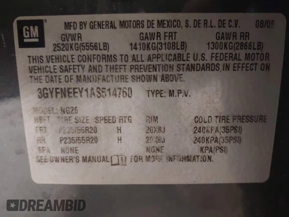 ✅ 2010 Cadillac SRX Performance Collection • VIN: 3GYFNEEY1AS514760 • Lot: 42580332. Listed on IAAI with 159,158 mi. Free auction sales archive from the USA and detailed vehicle history report at DreamBid. Image 9.