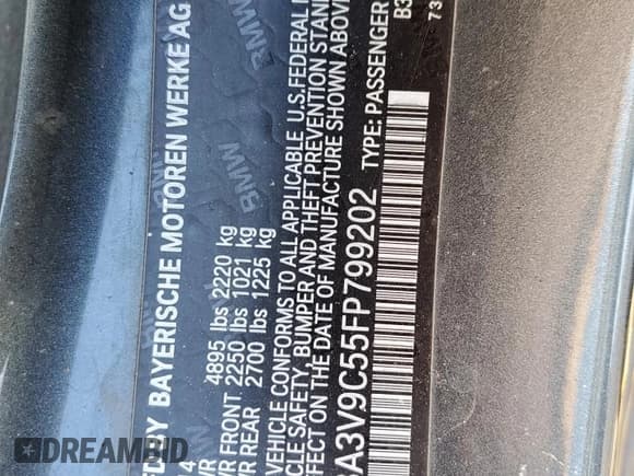 ✅ 2015 BMW 4 Series 428i xDrive • VIN: WBA3V9C55FP799202 • Лот: 89282525. Опубликован ранее на Copart с пробегом 54 149 миль. Бесплатный доступ к архиву аукционных продаж из США и подробный отчёт об истории автомобиля на DreamBid. Изображение 13.