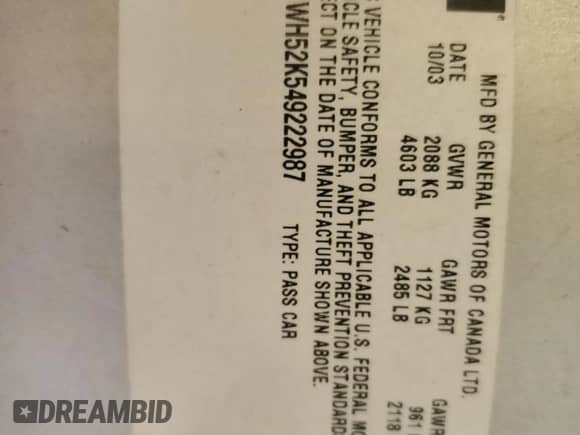 2004 Chevrolet Impala LS с VIN 2G1WH52K549222987, выставлен на аукционе Copart как лот 68555484 с пробегом 92 657 миль миль и Списание • Salvage title. История ставок и продаж доступна на DreamBid. Изображение 12.